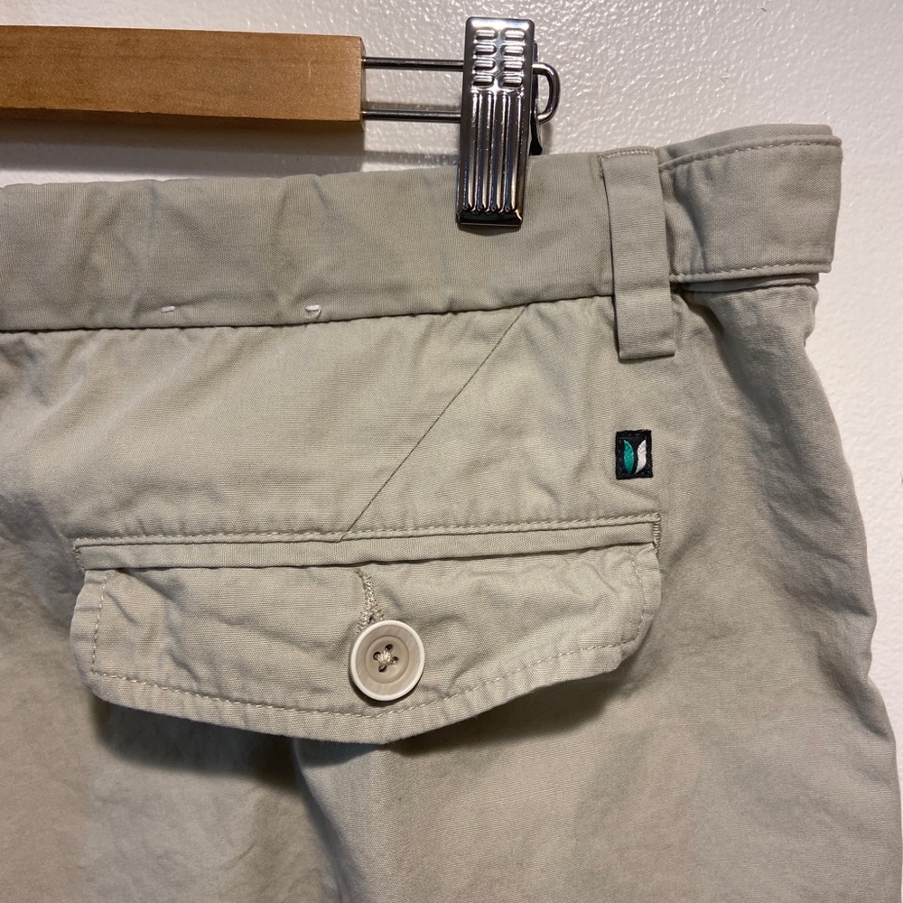 Linksoul Cream Organic Cotton Flat Front Chino Shorts Mens 40x10.